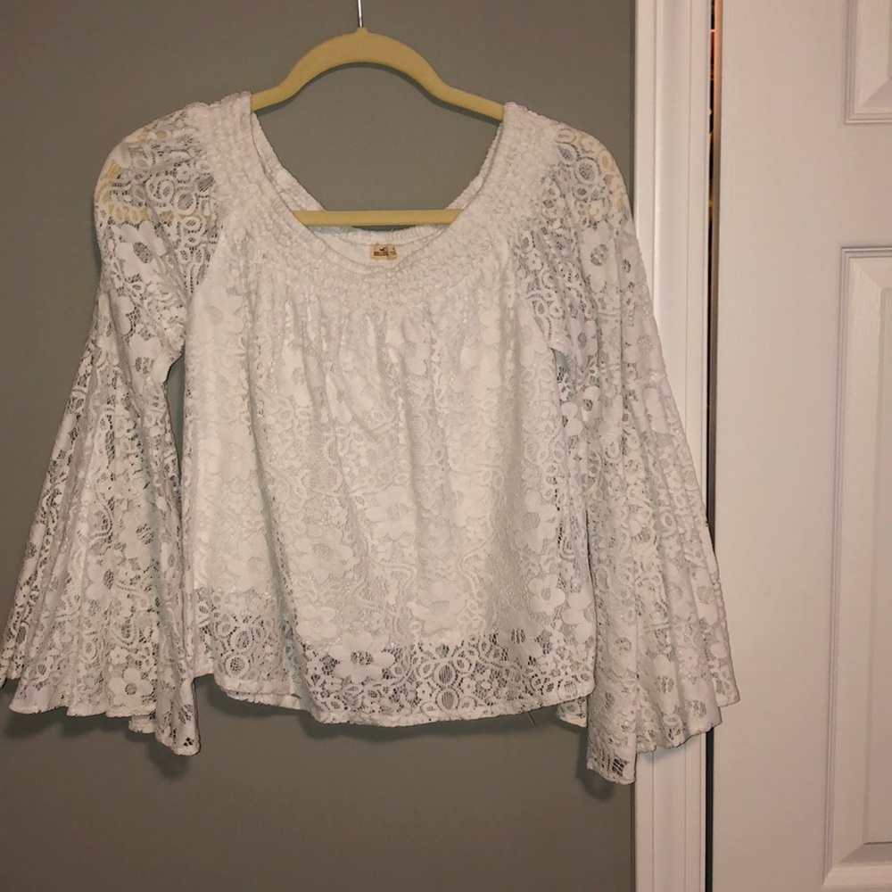 Hollister - White Lace Top